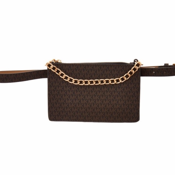 Michael Kors Belt Bag with attached chain link zipper - Picture 1 of 3